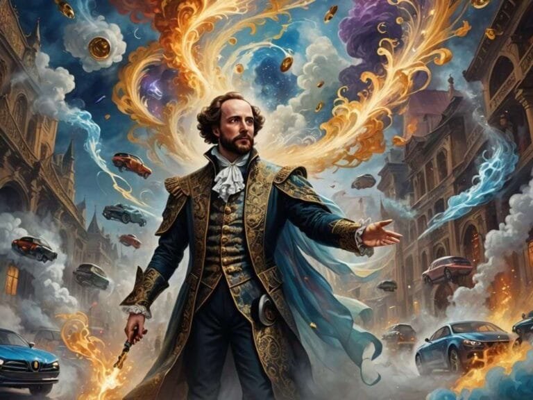 Tesla and Porsche on the Autobahn: Shakespearian baroque poetry