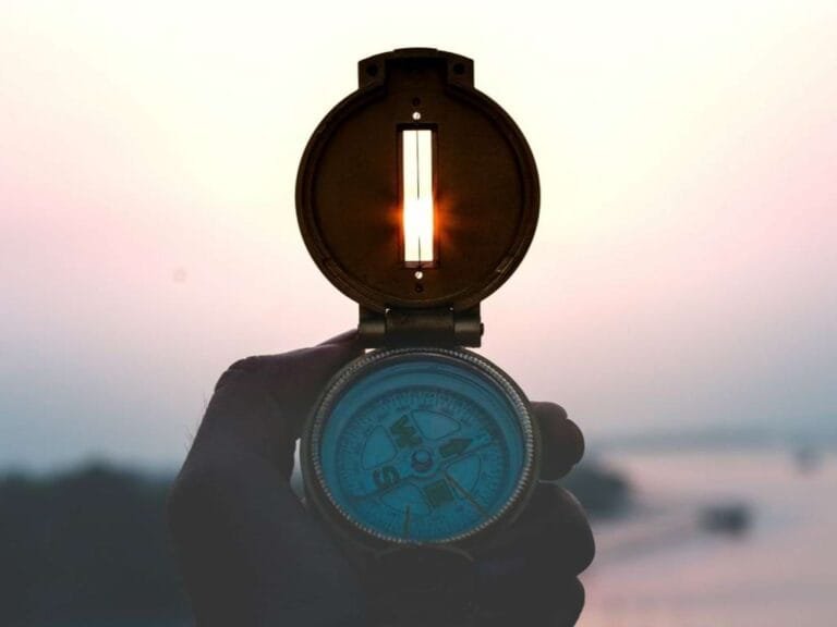 Photo of a compass symbolizing truth and Eastern and Western philosophy