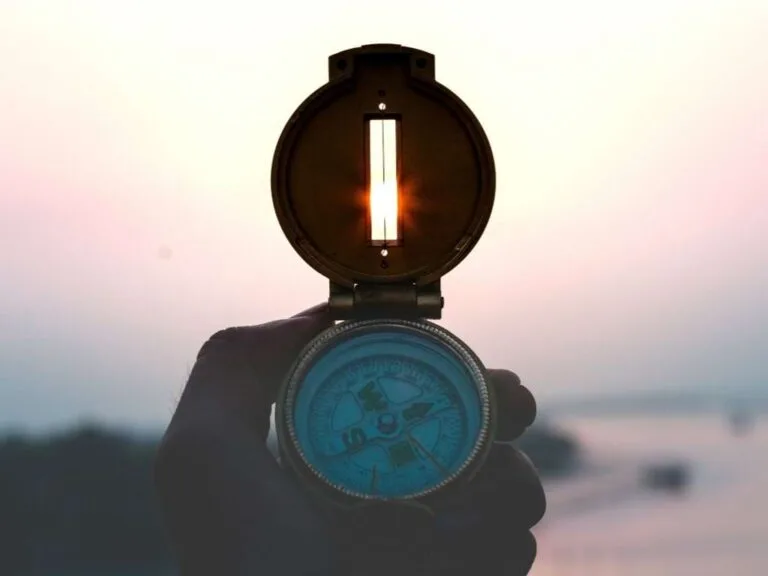 Photo of a compass symbolizing truth and Eastern and Western philosophy