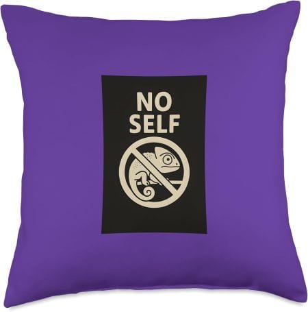 Funny Zen Gift No Sell Funny Chameleon Purple Throw Pillow Amazon Merch by Simply Nondual