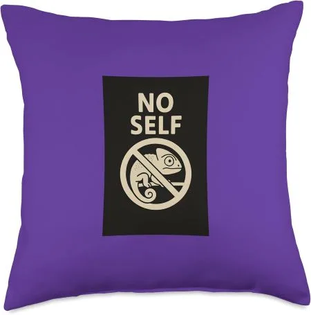 Funny Zen Gift No Sell Funny Chameleon Purple Throw Pillow Amazon Merch by Simply Nondual