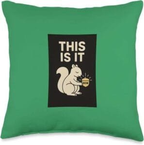 Amazon Merch Simply Nondual 24 Funny Zen Gift Nothing Matters Cosmic Smile Deep Fuchsia Throw Pillow Amazon Merch by Simply Nondual