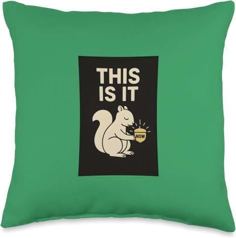 Funny Zen Gift Nothing Matters Cosmic Smile Deep Fuchsia Throw Pillow Amazon Merch by Simply Nondual