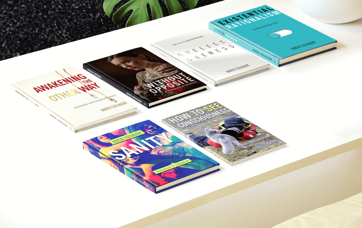 Home 1 Philosophical book series on a table