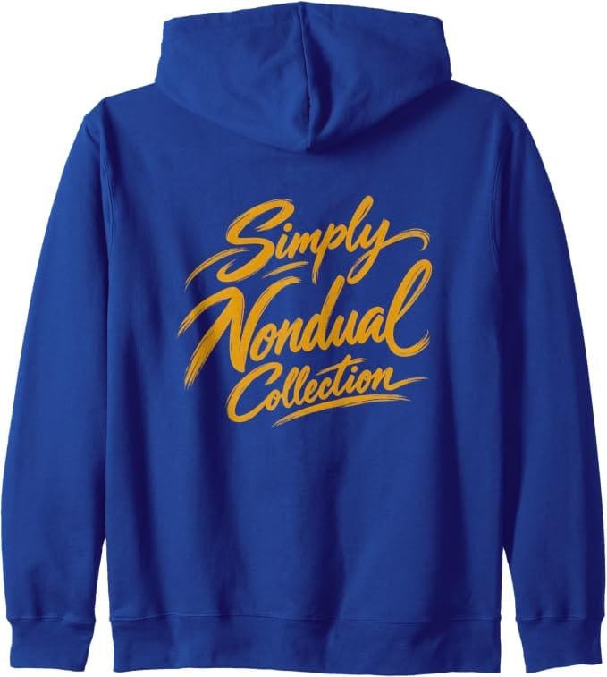 Handpainted Simply Nondual awareness symbol on a zip hoodie
