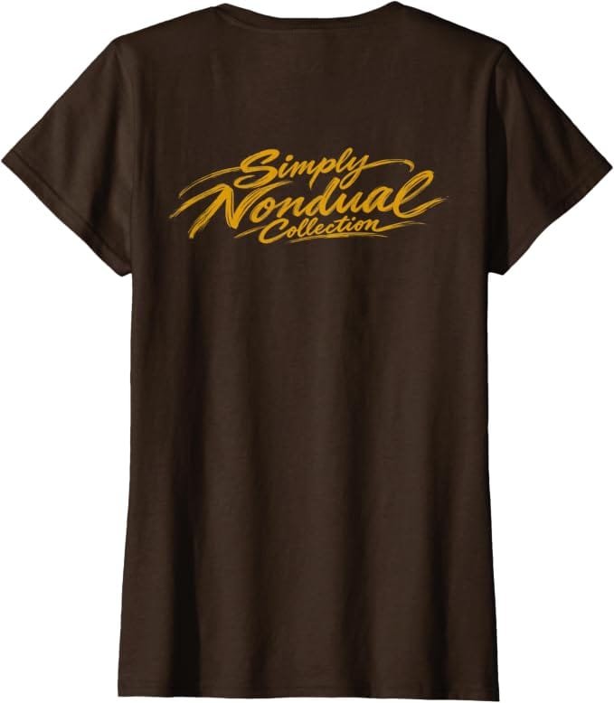 Handpainted awareness design on a Simply Nondual T-shirt