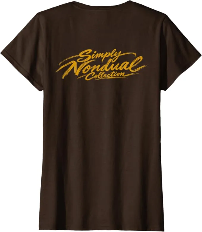Hand-painted awareness design on a Simply Nondual T-shirt