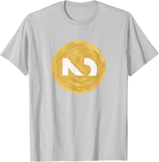 Handpainted nonduality symbol on a Simply Nondual T-shirt