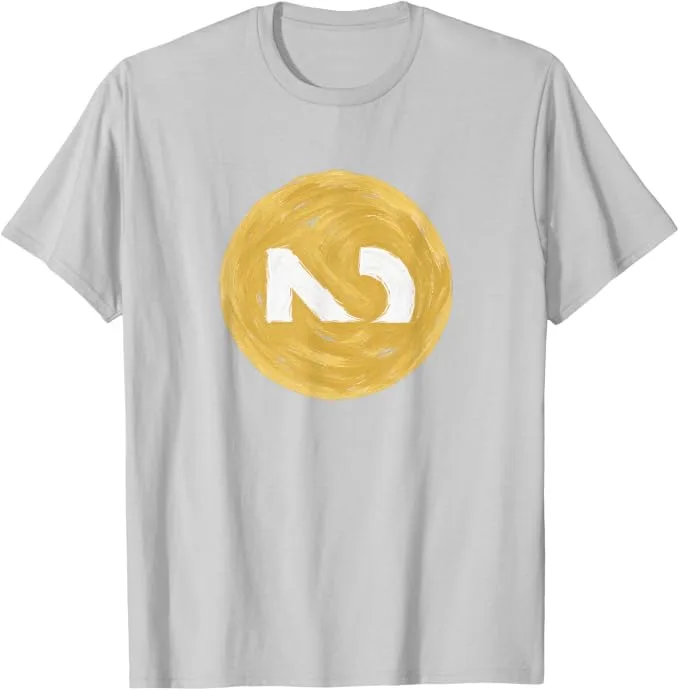 Hand-painted nonduality symbol on a Simply Nondual T-shirt