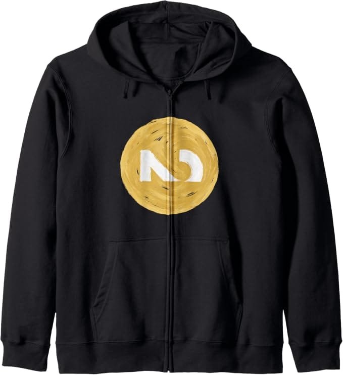 Handpainted nonduality design on a Simply Nondual zip hoodie
