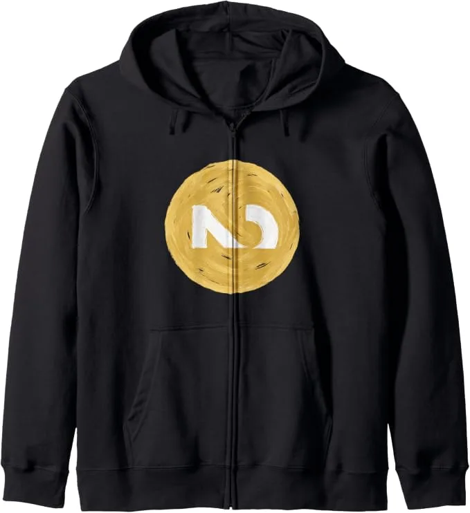 Hand-painted nonduality design on a Simply Nondual zip hoodie