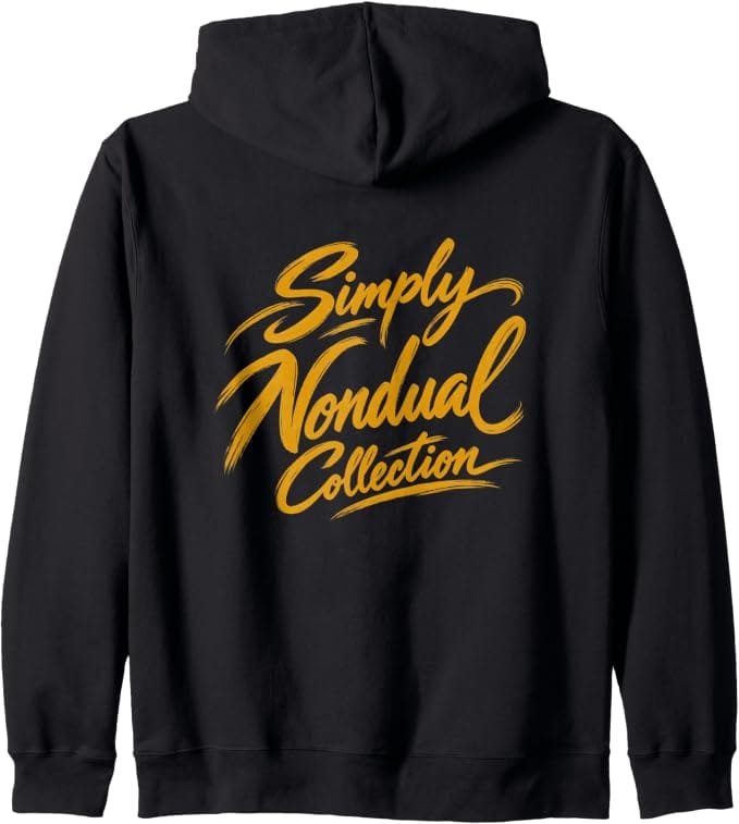 Handpainted Sinking Two design on a Simply Nondual zip hoodie