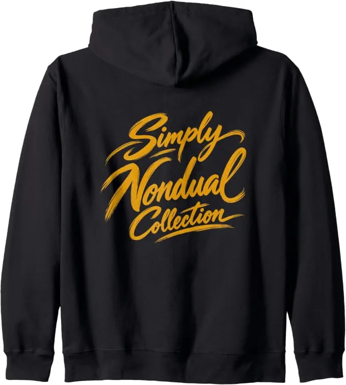 Hand-painted Sinking Two design on a Simply Nondual zip hoodie