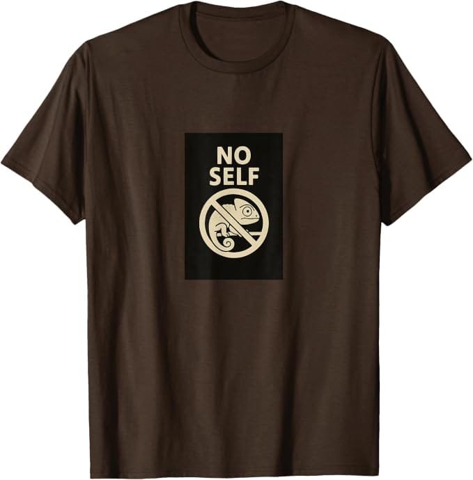 No self chameleon design on a Simply Nondual T-shirt