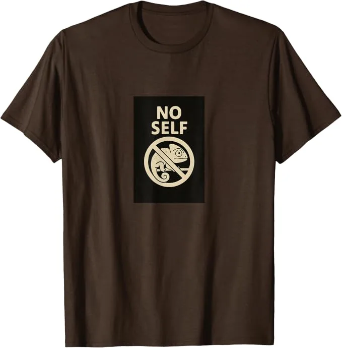 No self chameleon design on a Simply Nondual T-shirt