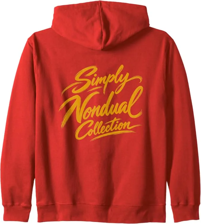 Simply Nondual presence symbol on a zip hoodie