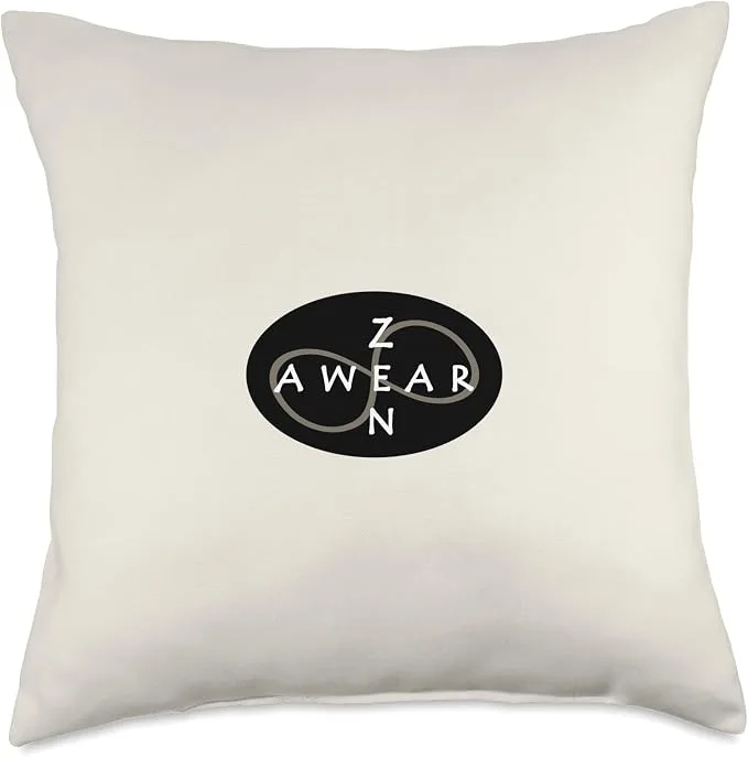 Decorative throw pillow featuring a Zen-inspired design