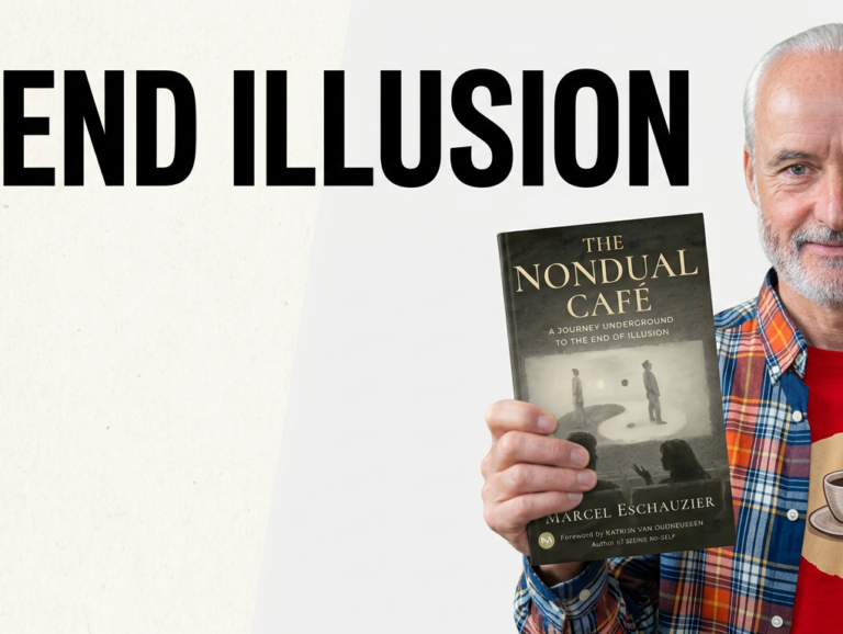 Marcel Eschauzier and Katrijn Van Oudheusden during the online book launch of The Nondual Café